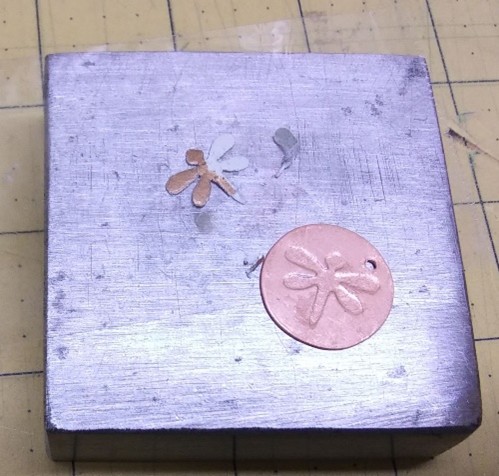 Judy Larson's No Rolling Mill- No Problem - , Metalwork, Stamping, Stamps, Design, Rinse and dry the piece